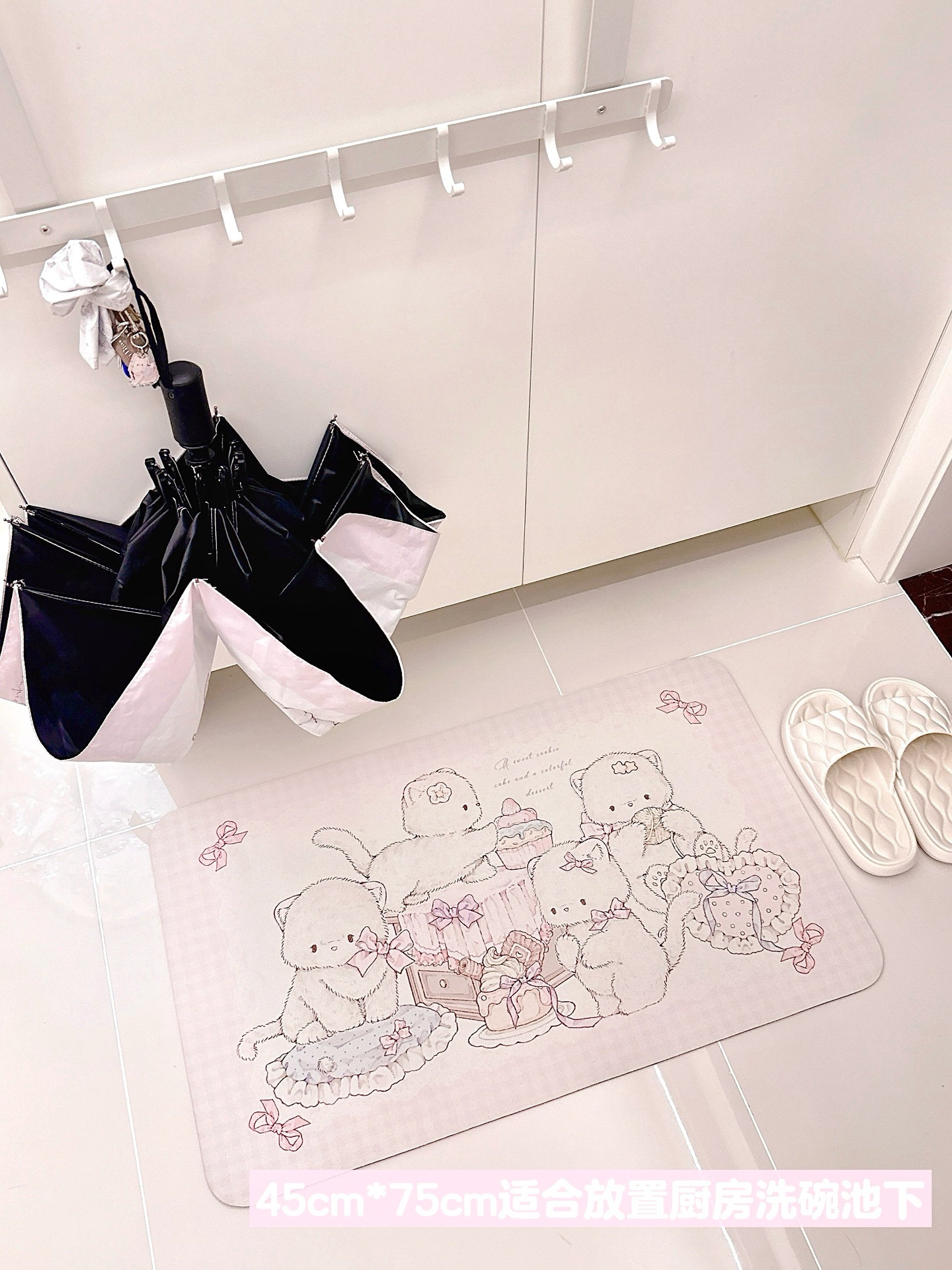 kawaii diatom mud floor mat
