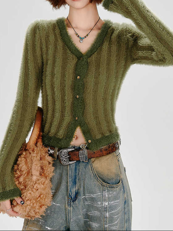 Fairy Grunge Striped Knitted Sweater