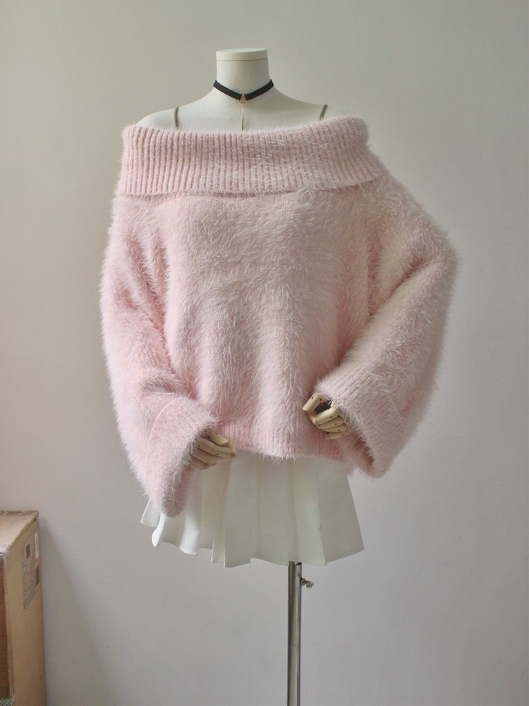 coquette off-shoulder sweater