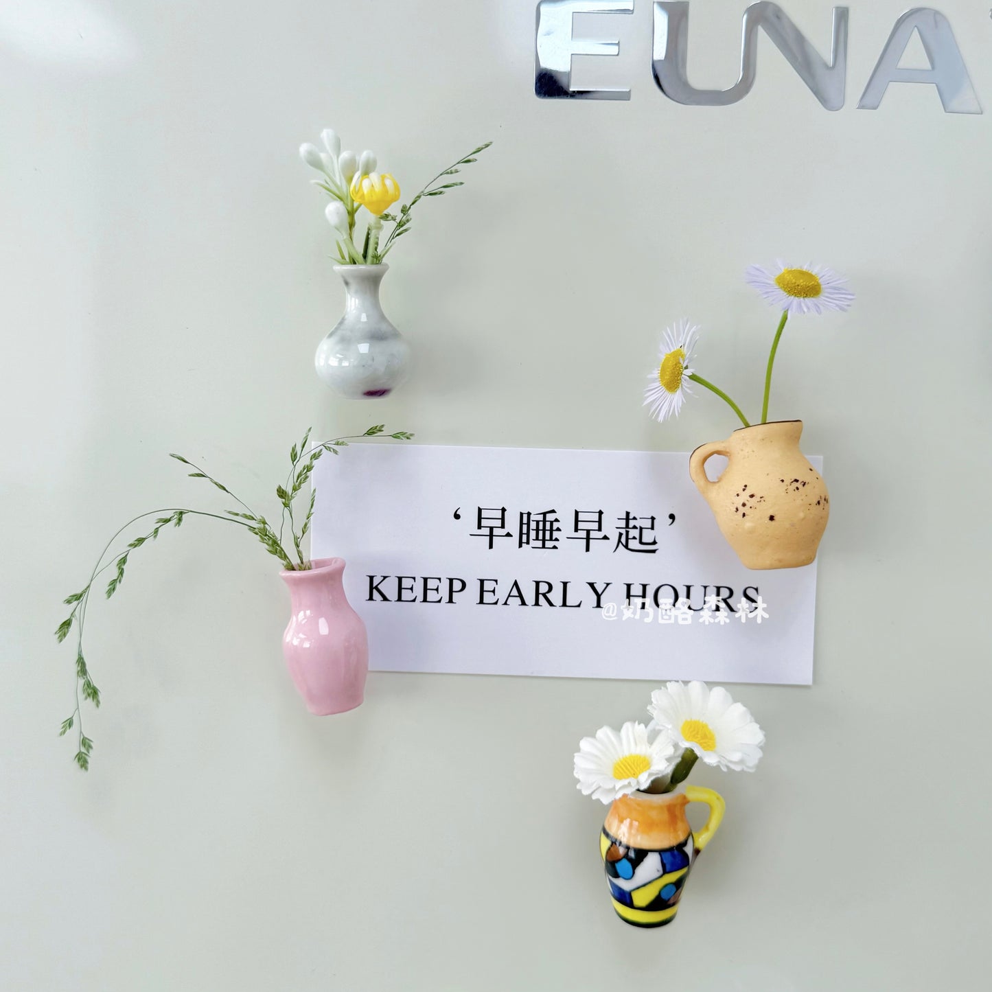 Mini Vase Hydroponic Flower Magnetic Refrigerator