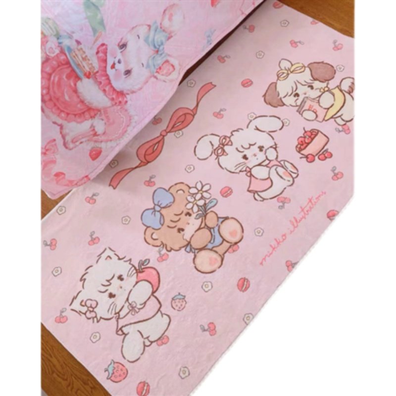 Little girl heart cute cartoon floor mat