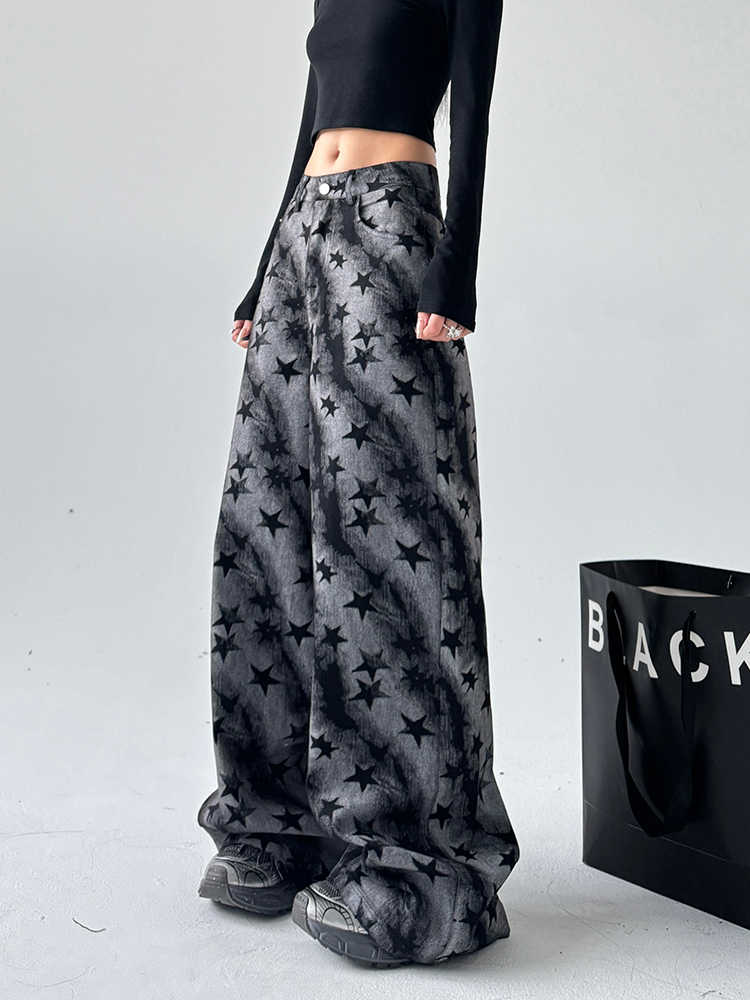 Y2K Full Stars Blooming Wide-leg Pants