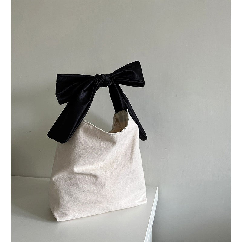 Coquette Bow Canvas Bag