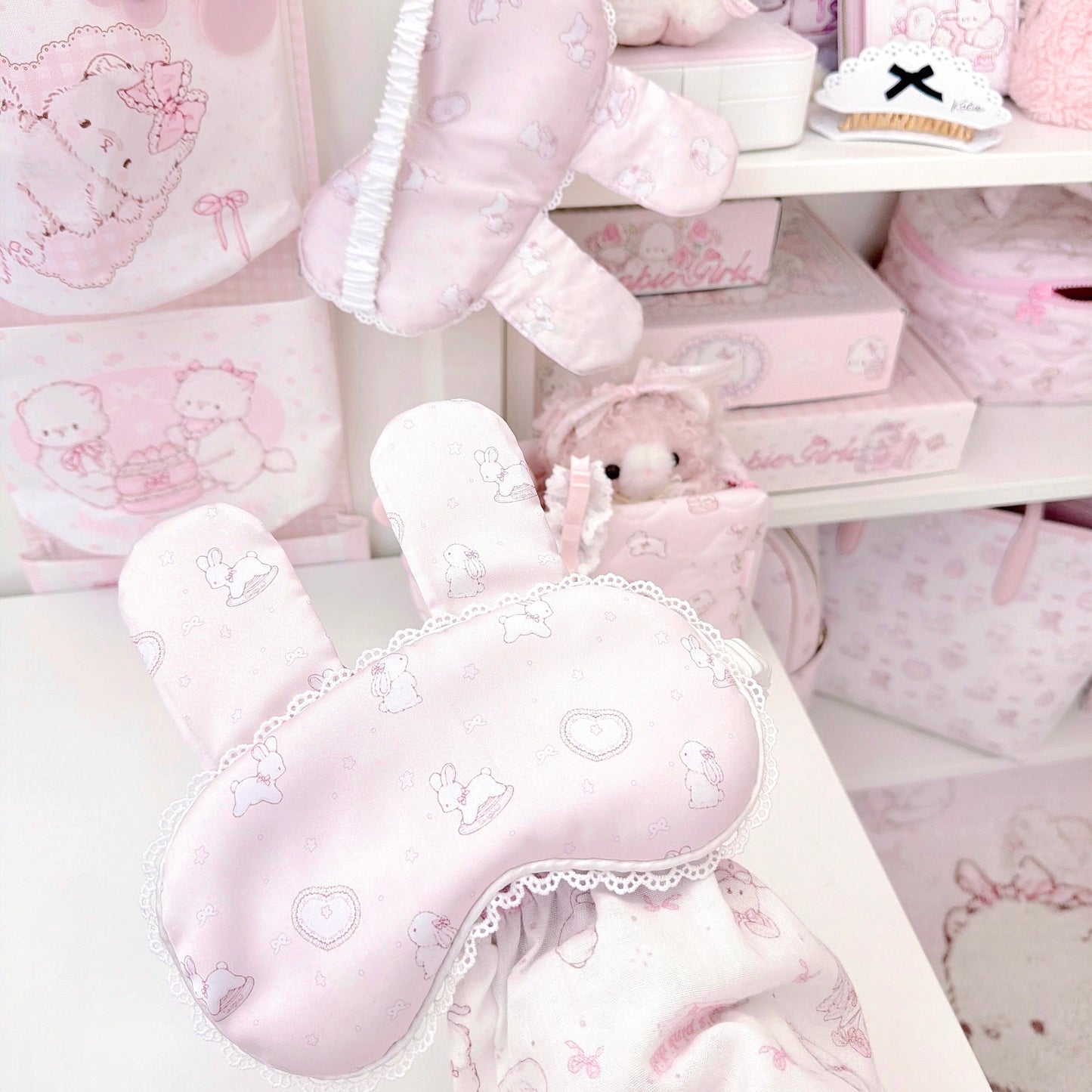 Rabbit ear lace eye mask