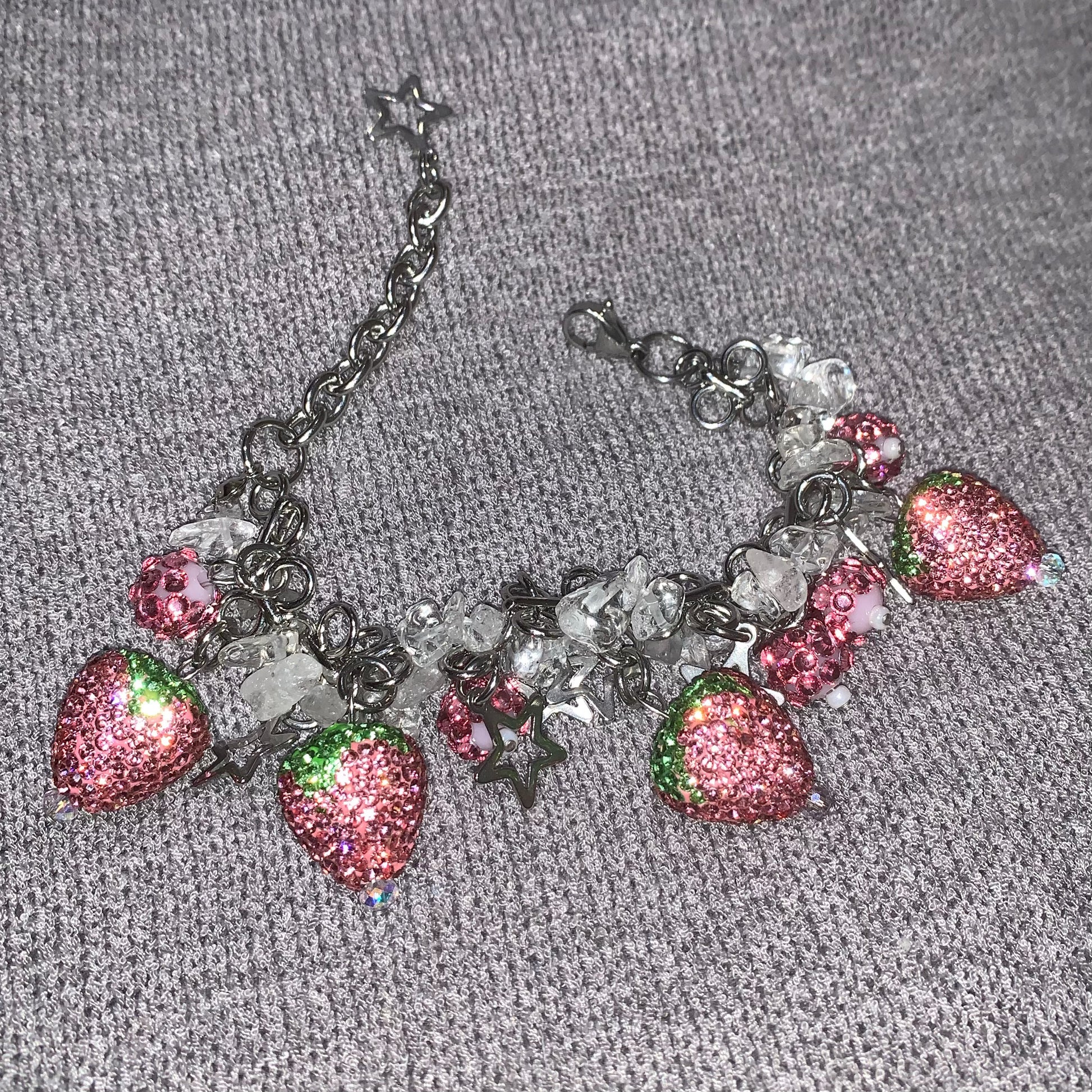 Diamond Strawberry Crystal Bracelet
