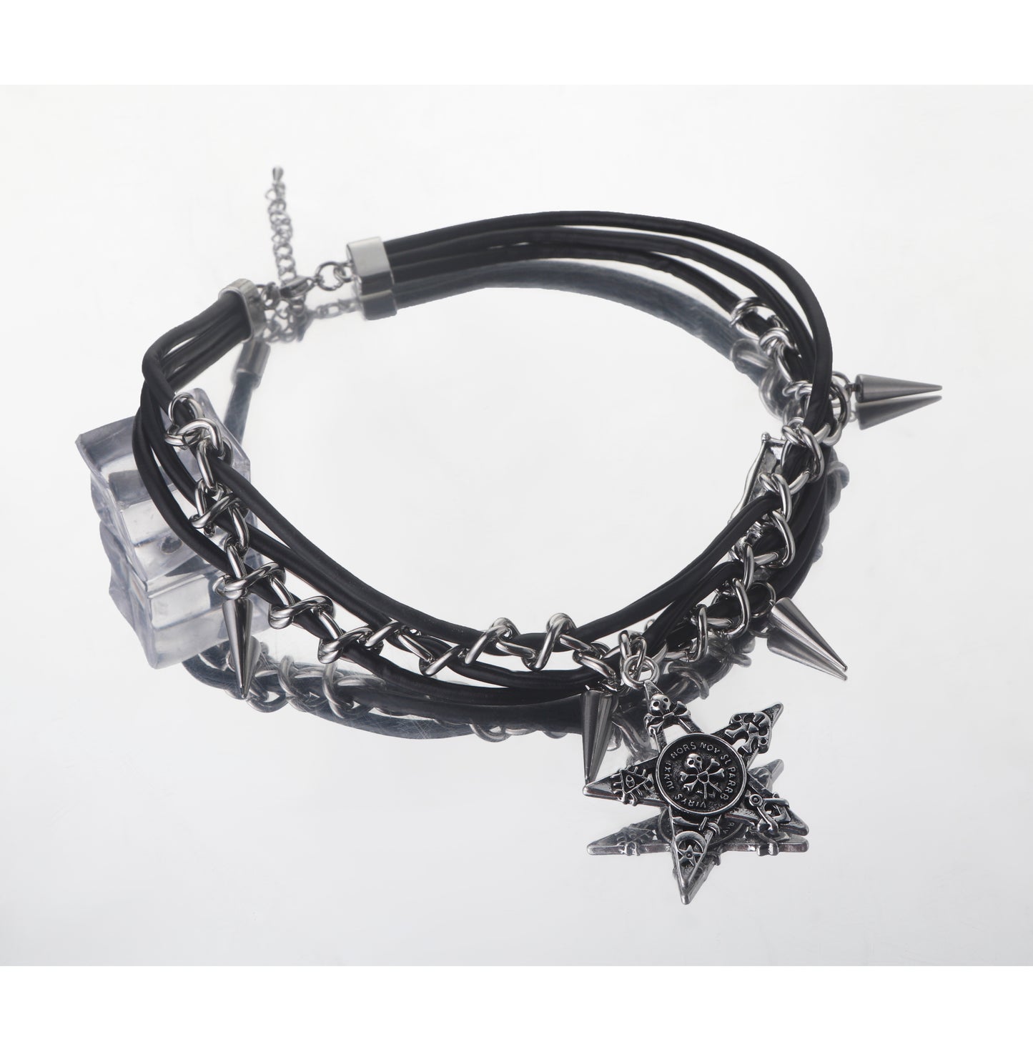 Punk Star Rivet Metal Choker Necklace