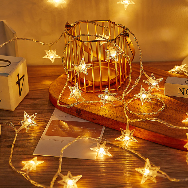 Outdoor camping atmosphere string lights