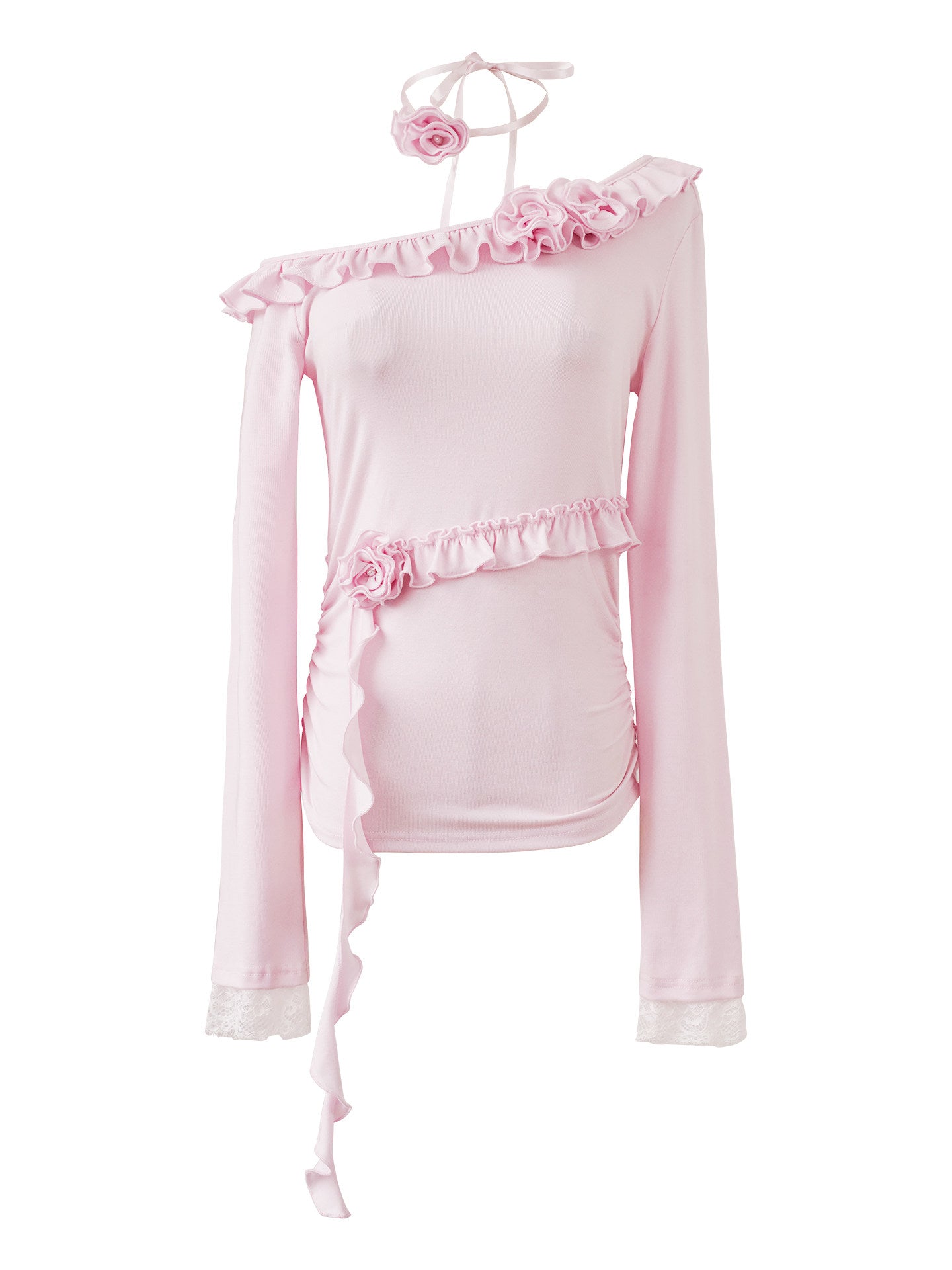 romantic rose long-sleeved top