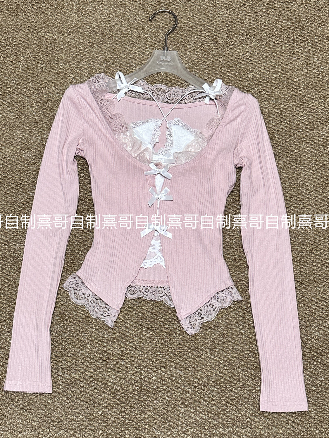 lace bow kawaii cardigan