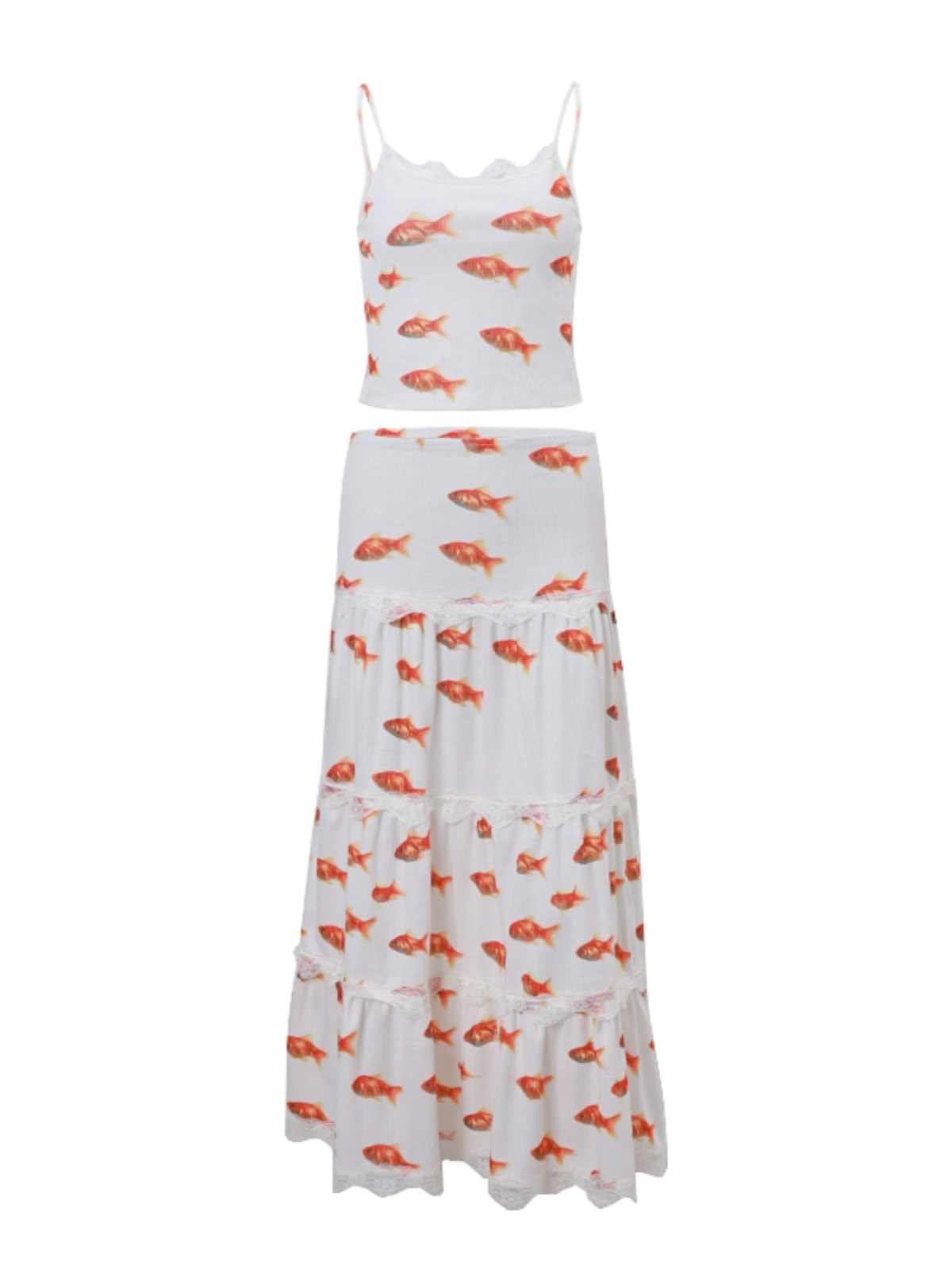 Y2K Goldfish Print Coord