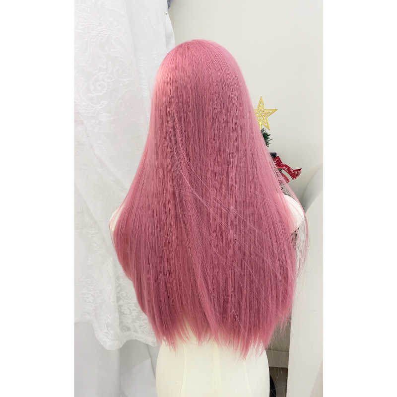Pink JK Long Straight Wig