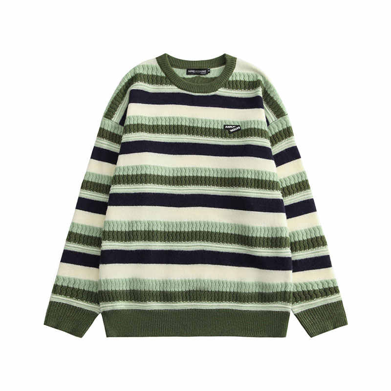 Fairy Grunge Retro Striped Sweater