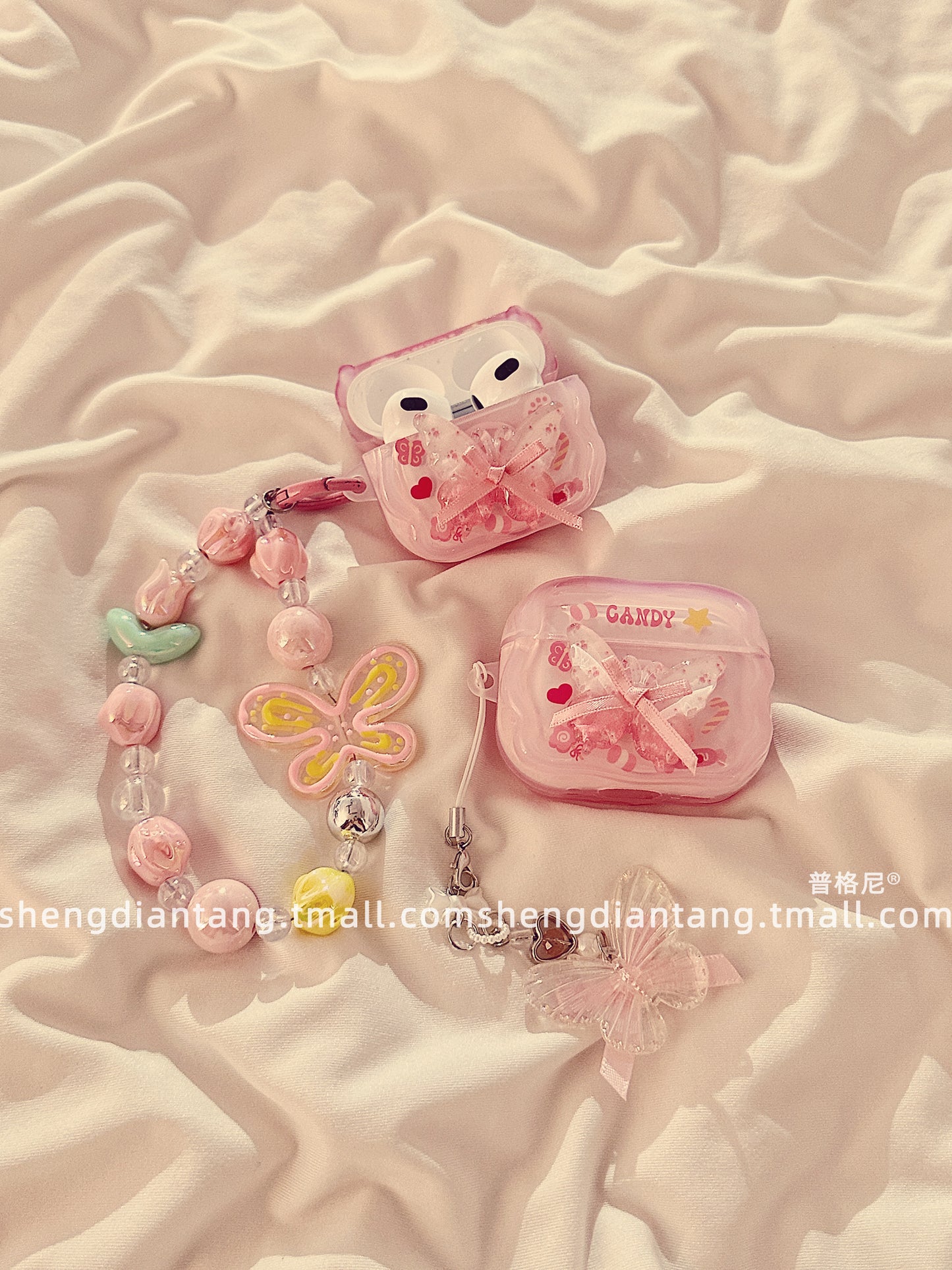 colorful ball butterfly kawaii airpods case