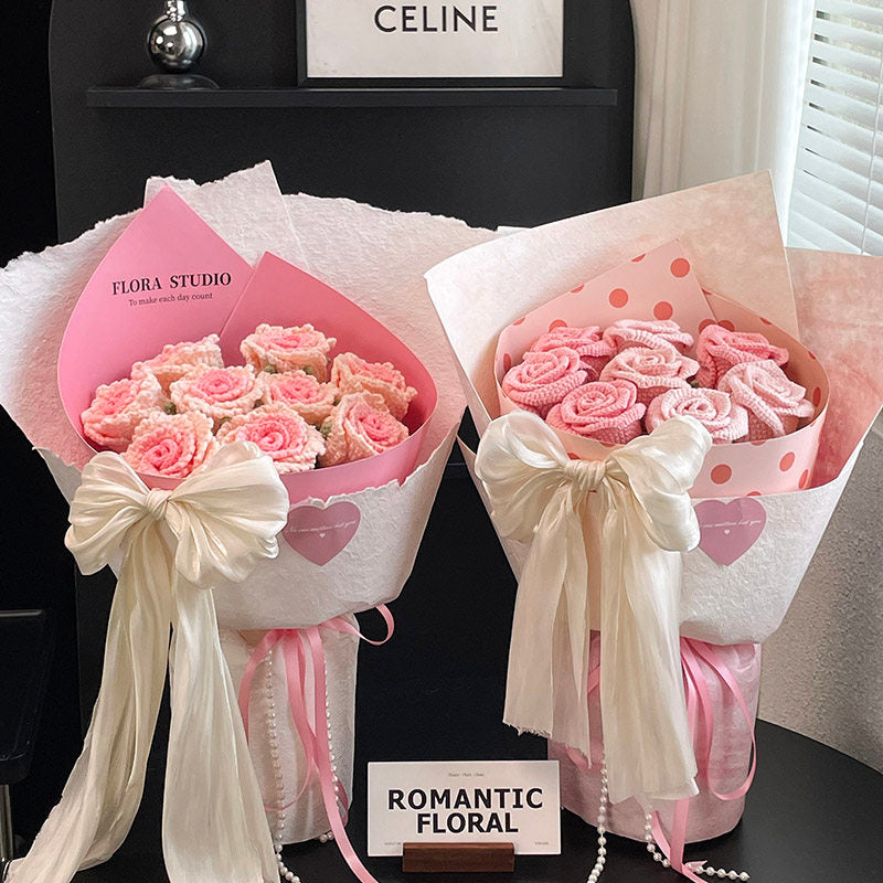 rose handwoven bouquet