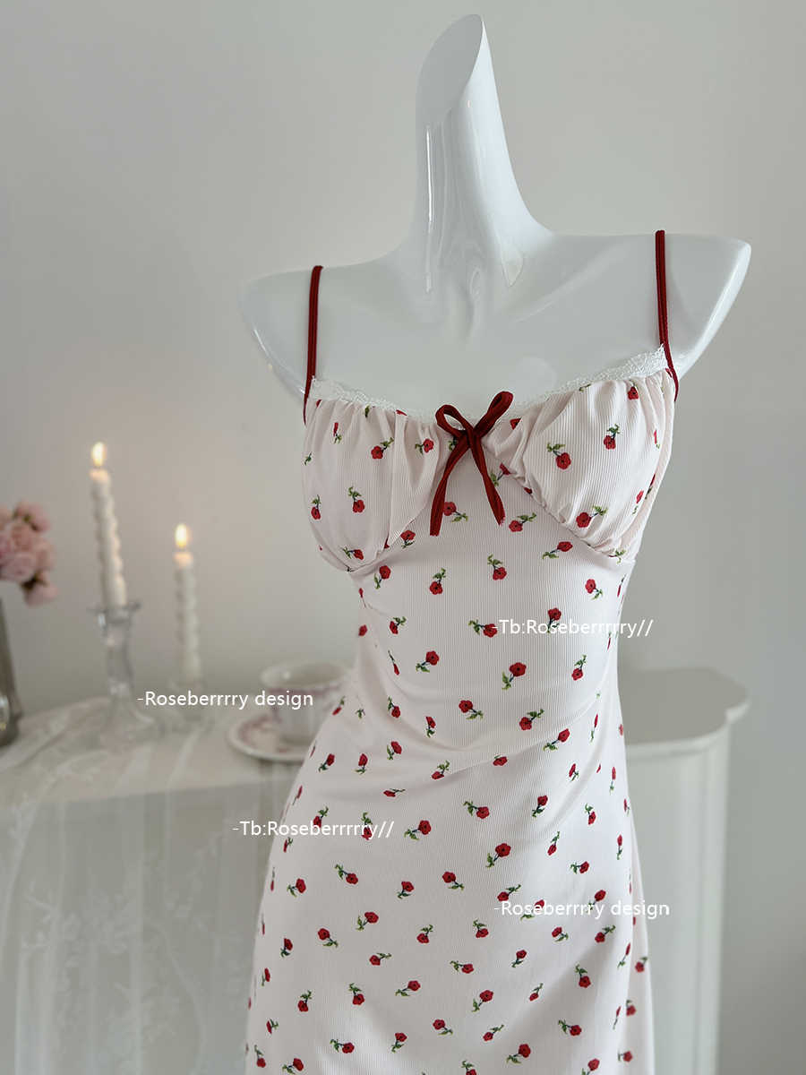 Cherry Suspender Nightdress