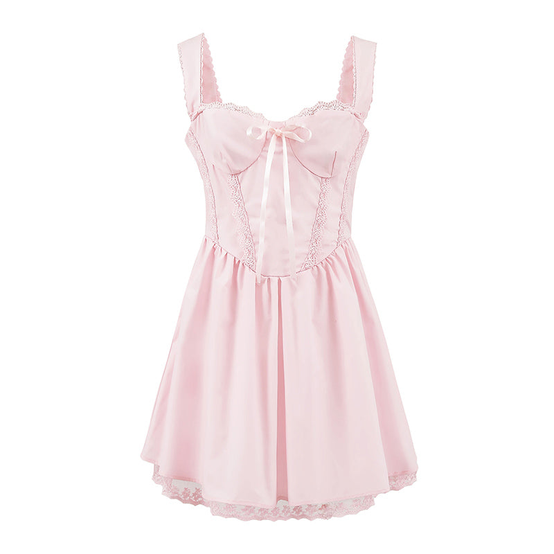 Lace Spliced Hollow Lace Dress