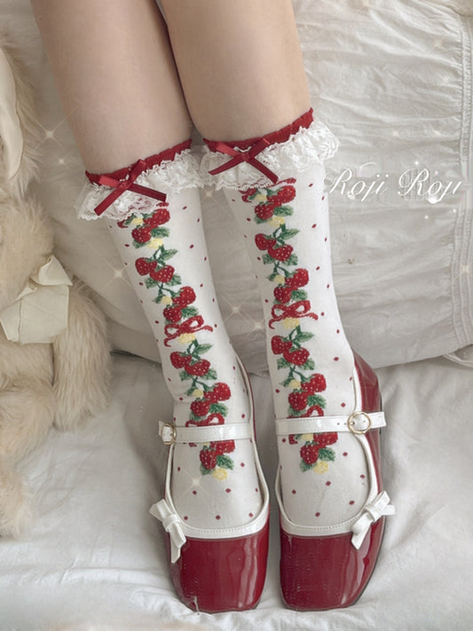 Strawberry Lolita Socks