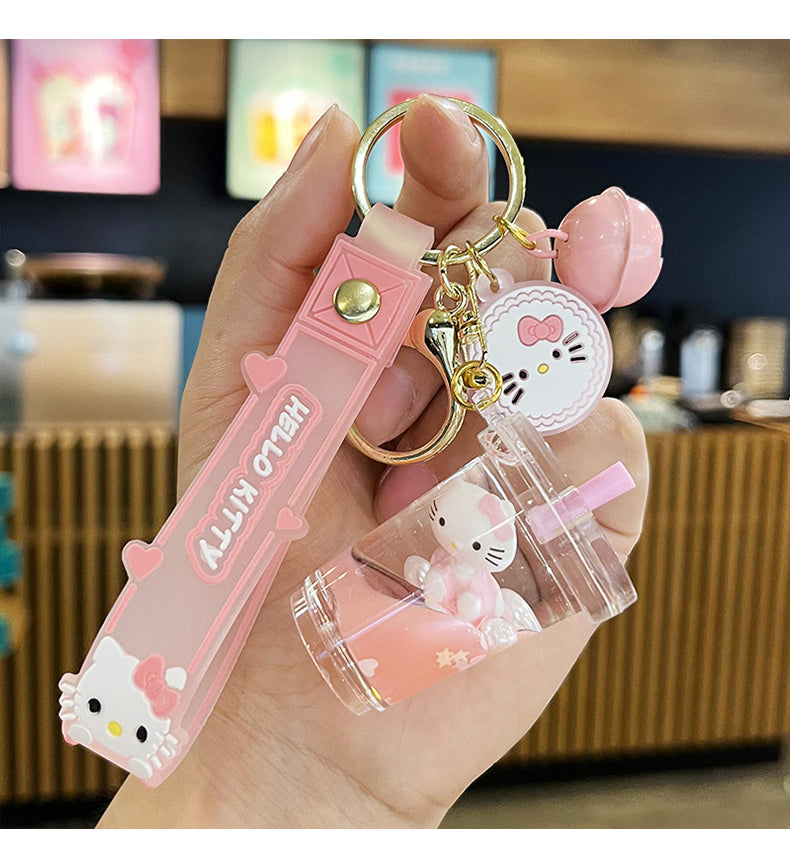 Cute KT quicksand keychain