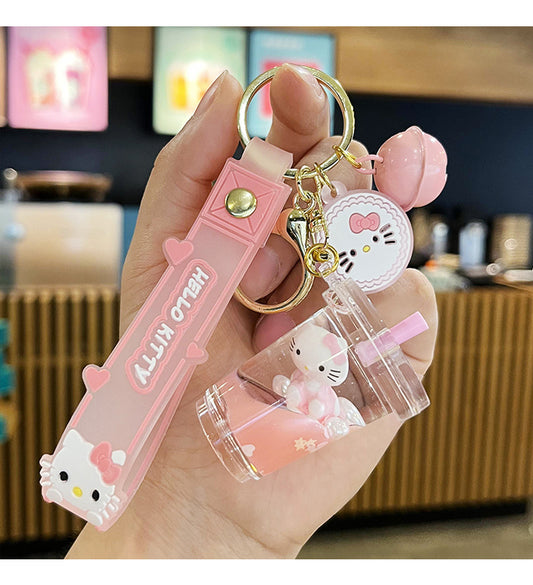 Cute KT quicksand keychain