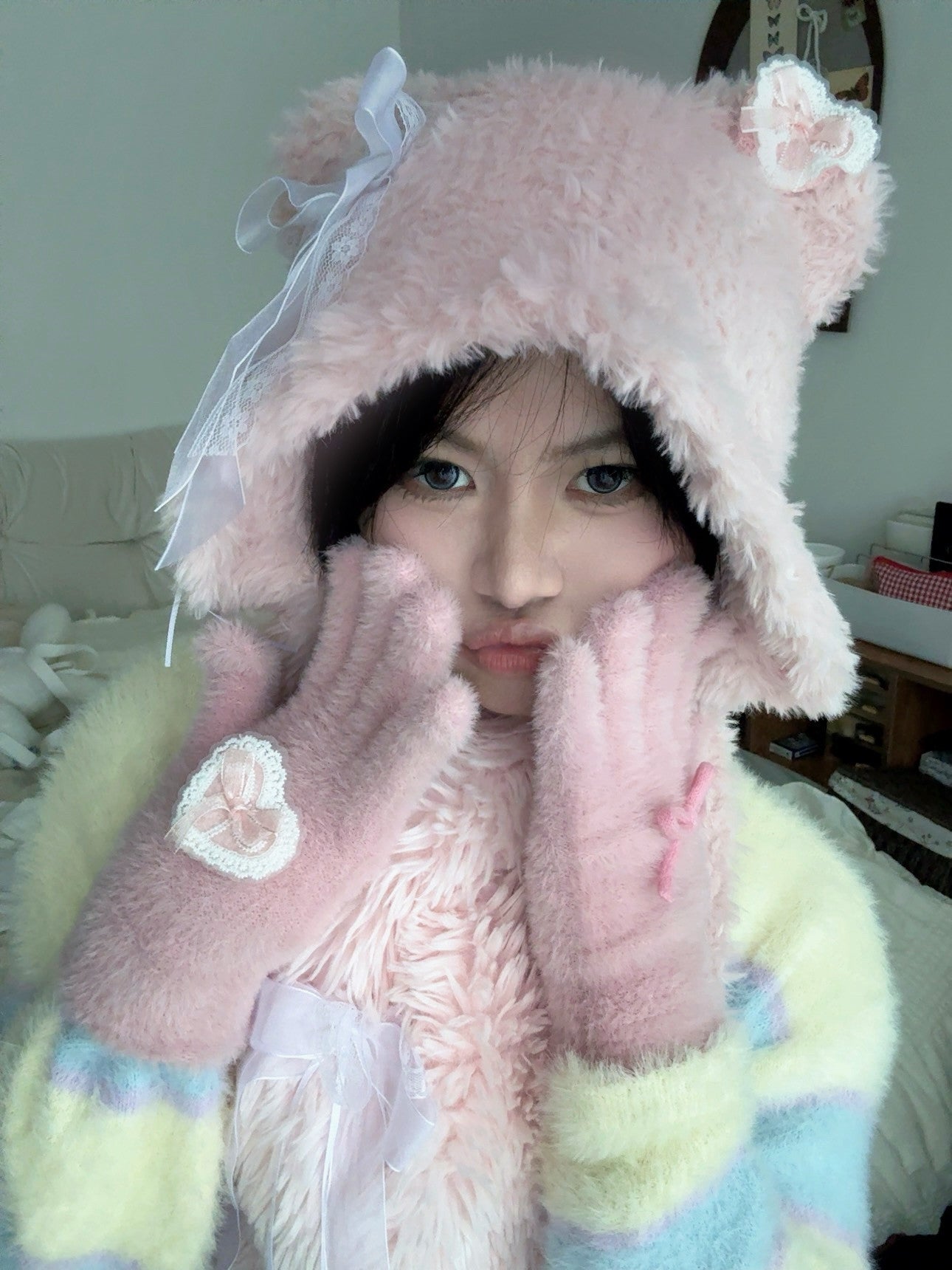 fur kawaii hat