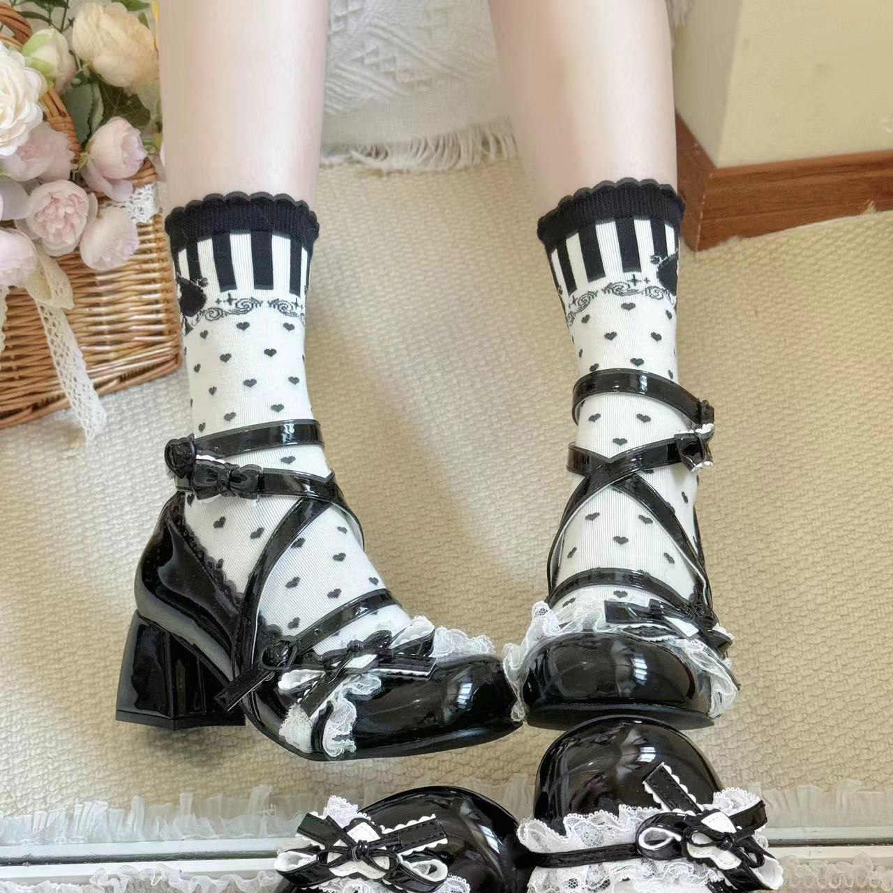 Ballet Lace Round Toe Lolita Shoes