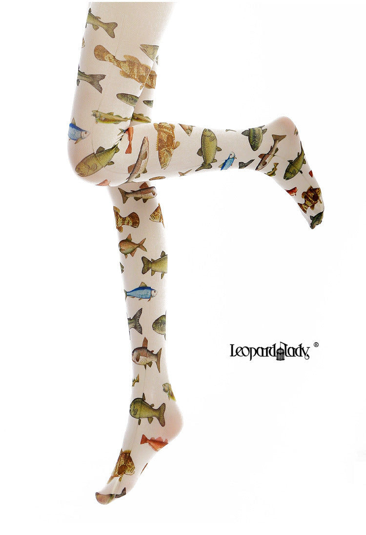 Harajuku Fish Thigh High Socks