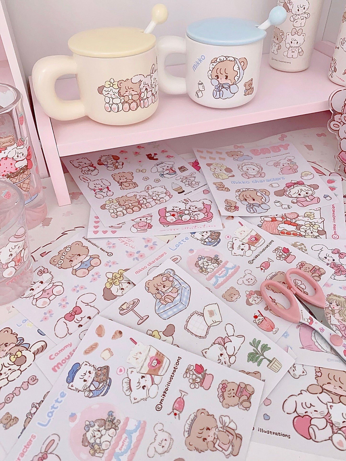 cute waterproof crystal stickers