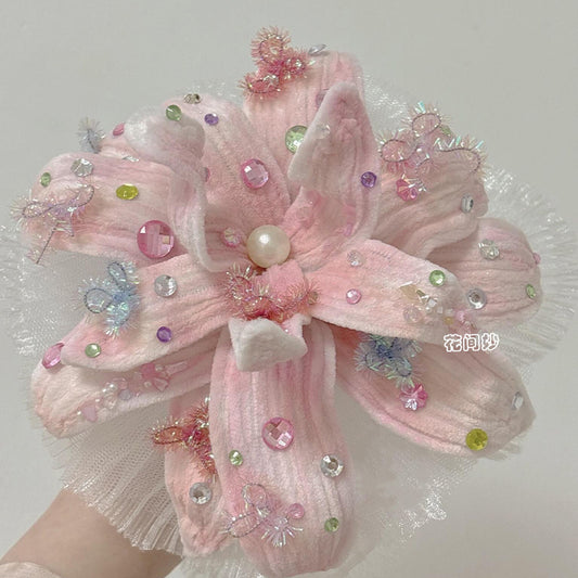 Rhinestone Lily Chenille Stem Bouquet DIY Craft Kit
