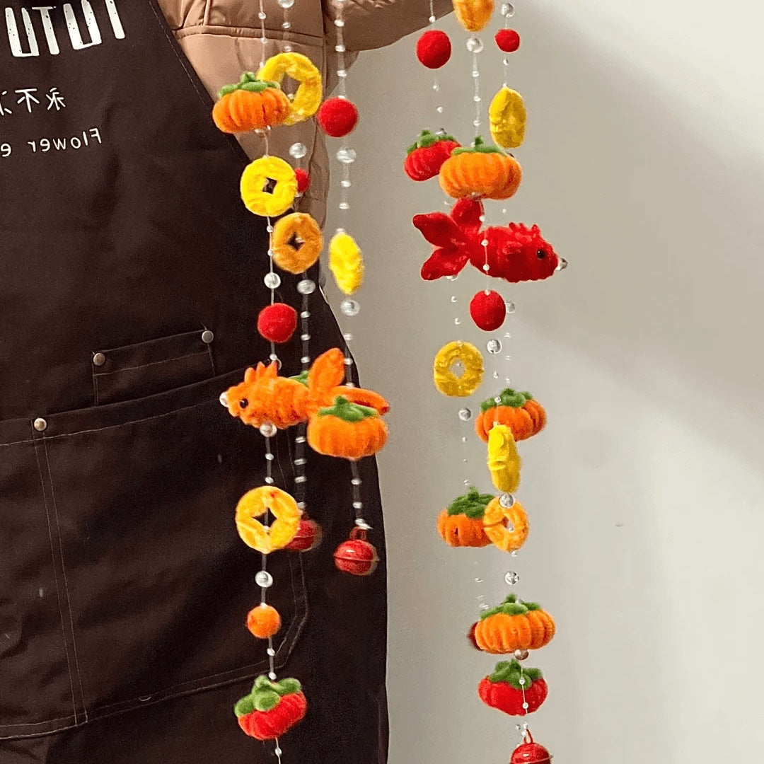 diy Twist stick wind chime fish pendant