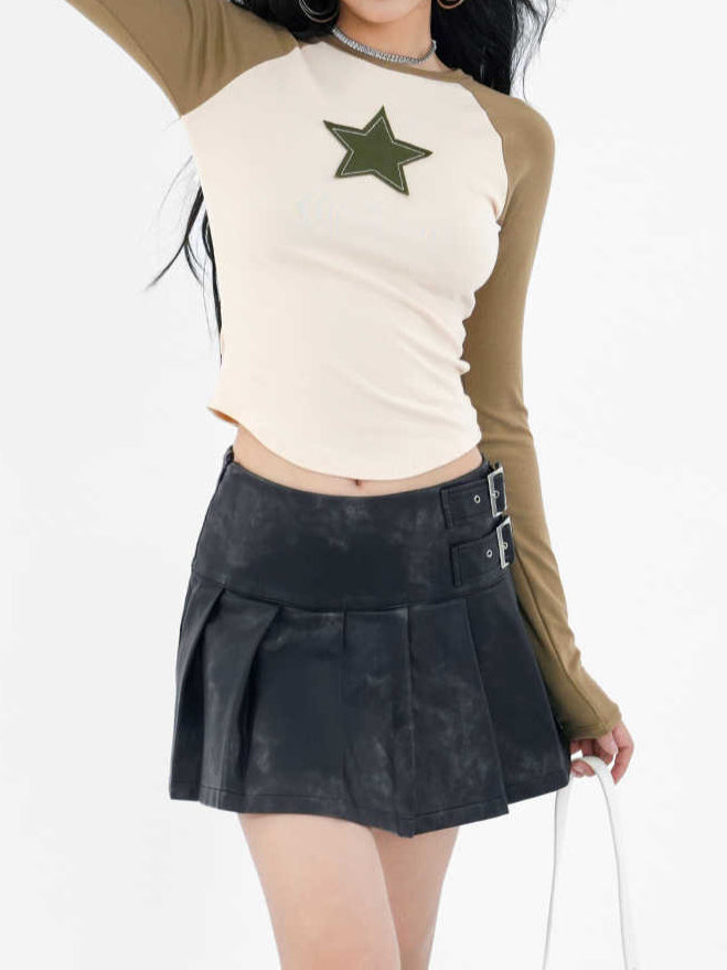 Acubi Star Raglan Long-sleeved Top