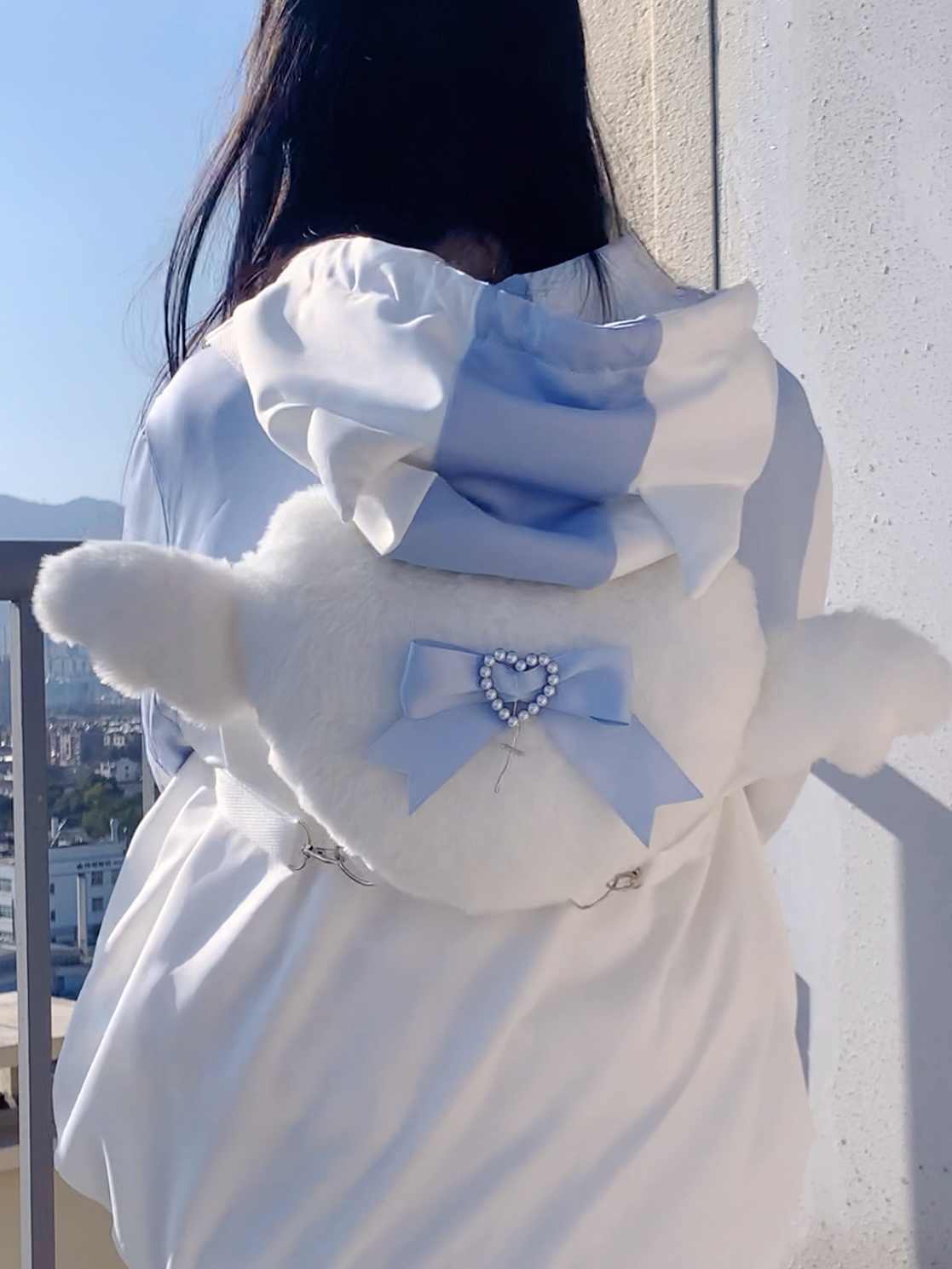Plush Angel Wings Backpack