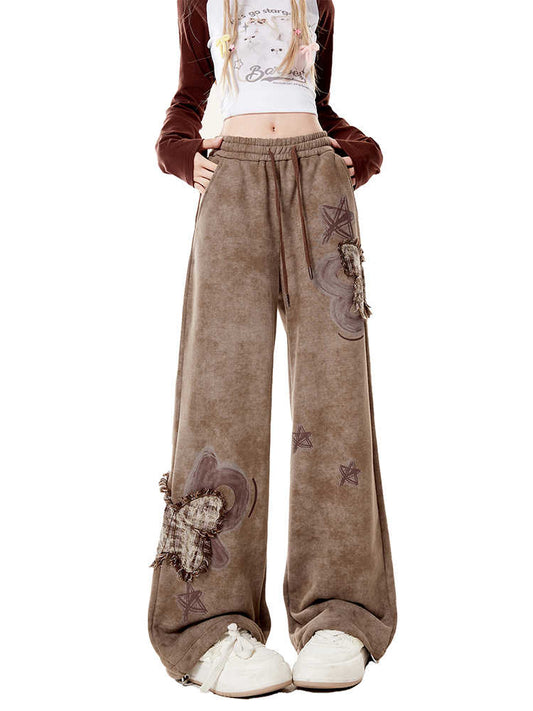 Fairy Grunge Velvet Wide-leg Pants