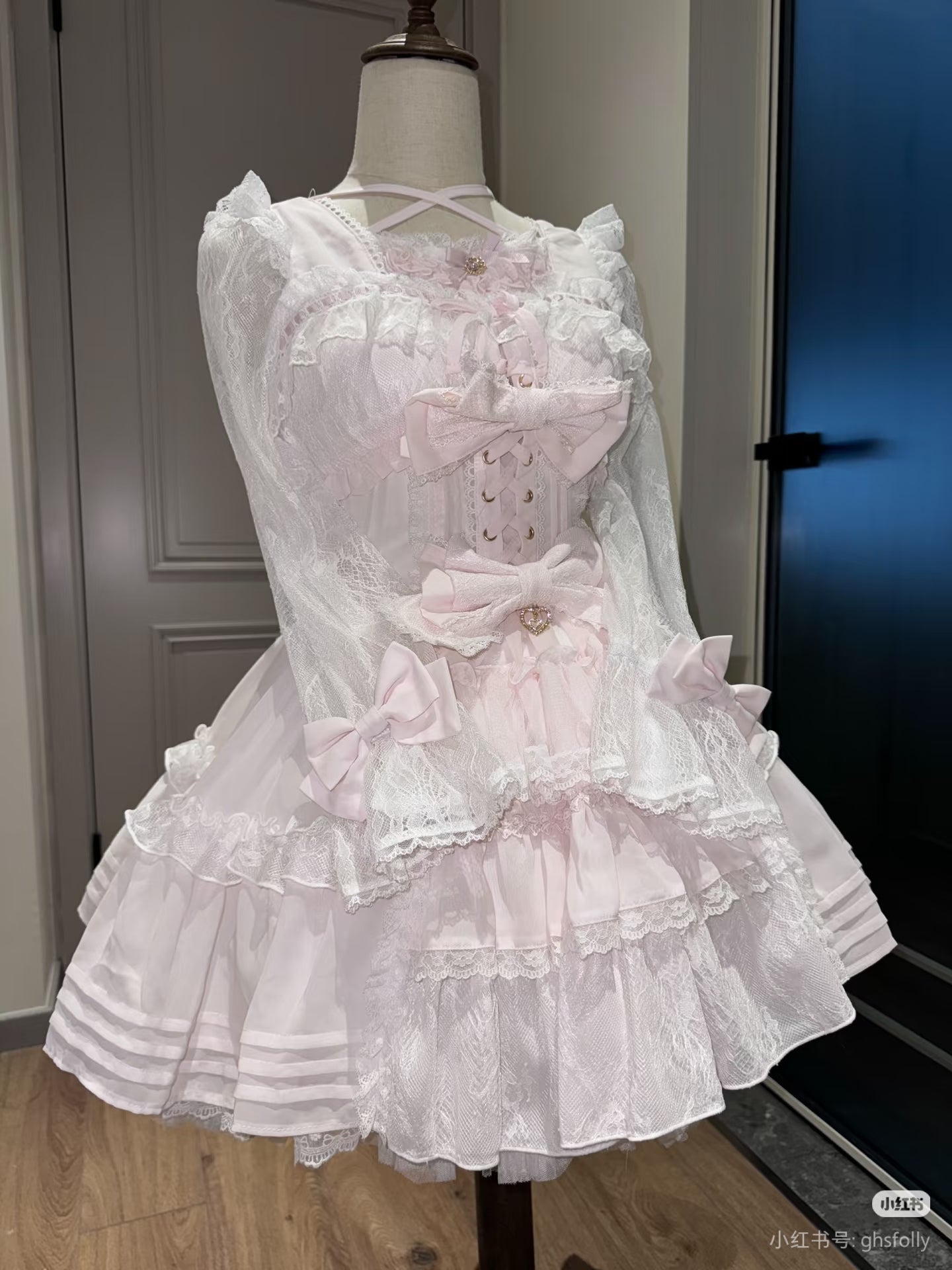 cute Lolita lace splicing dress