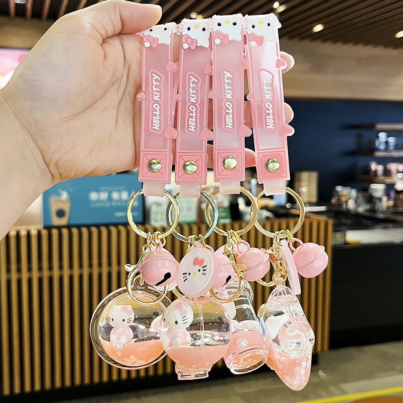 Cute KT quicksand keychain