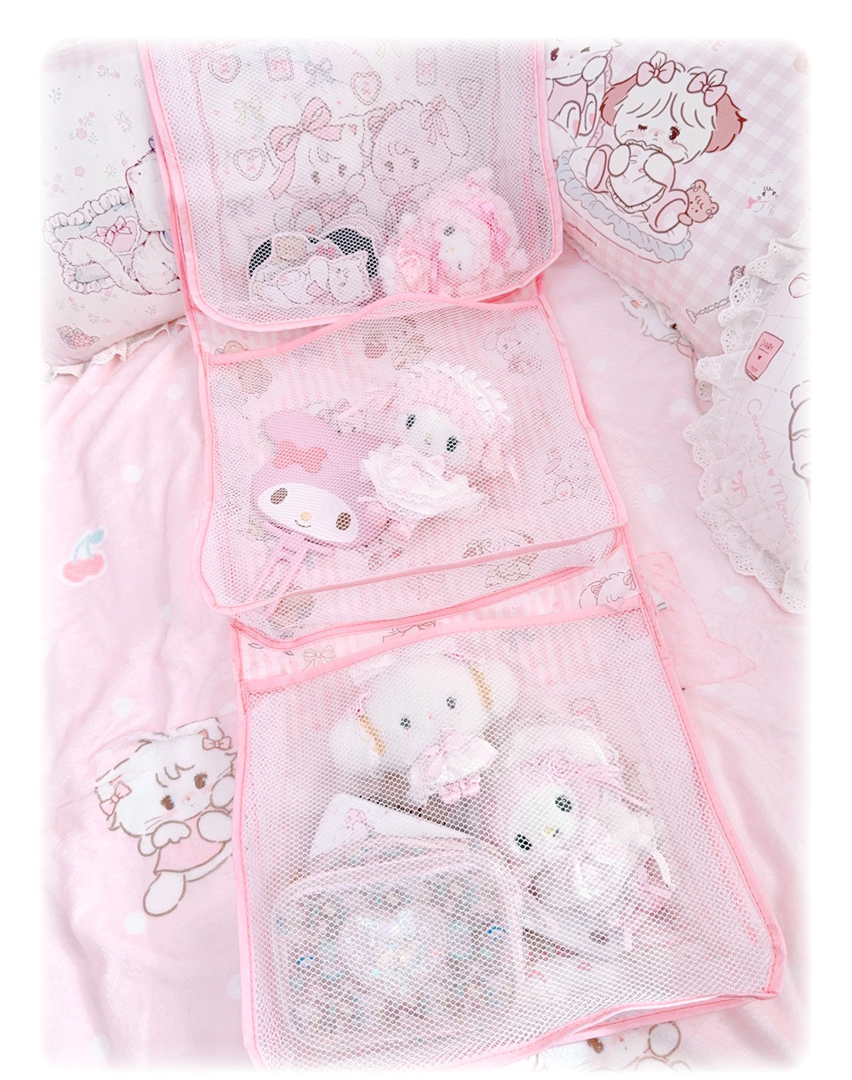 kawaii pink underwear storage bag