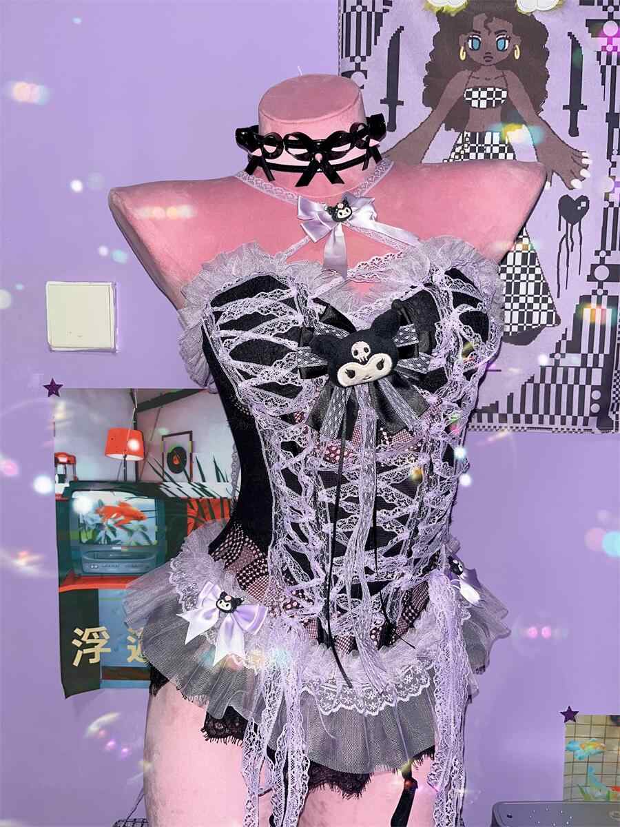 Y2K Goth Lace Corset