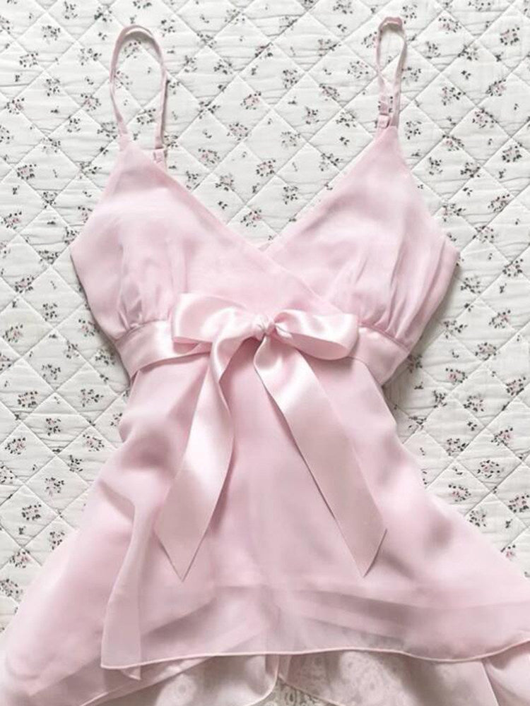 coquette pink mesh tank top