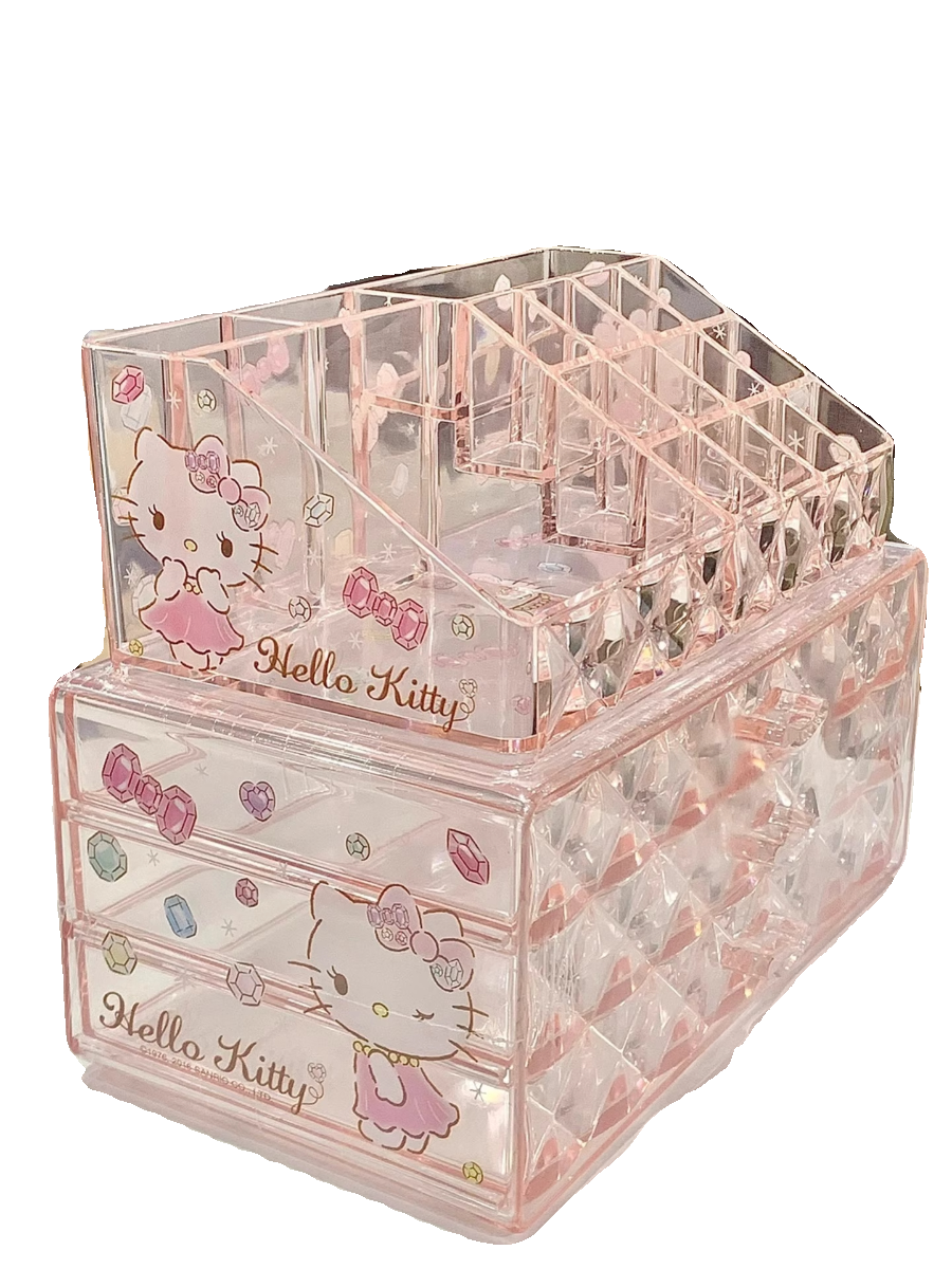 cute kitty acrylic storage box