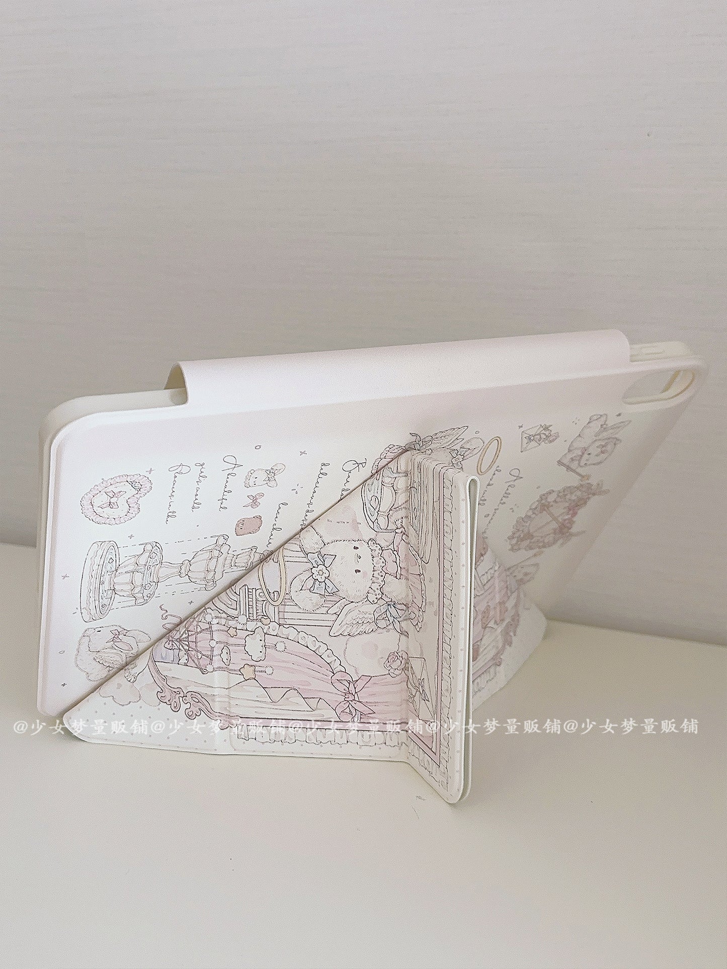 Girl's Dream Rabbit Bear iPad Protective Magnetic Case