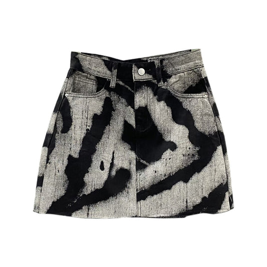 Korean Pattern Denim Skirt