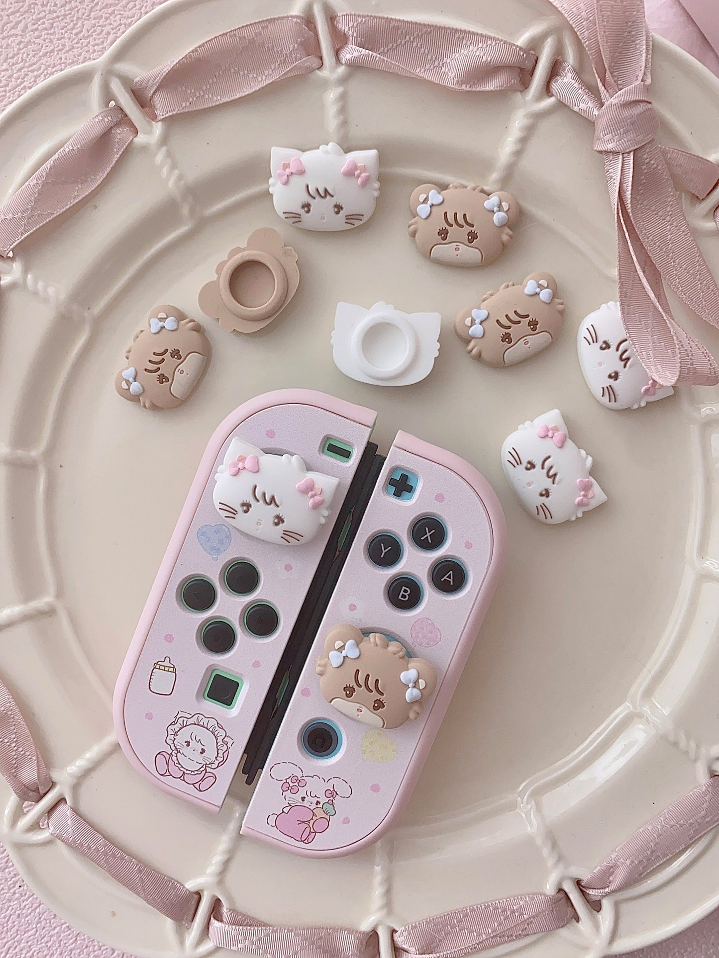 kawaii switch rocker cap silicone handle key cap