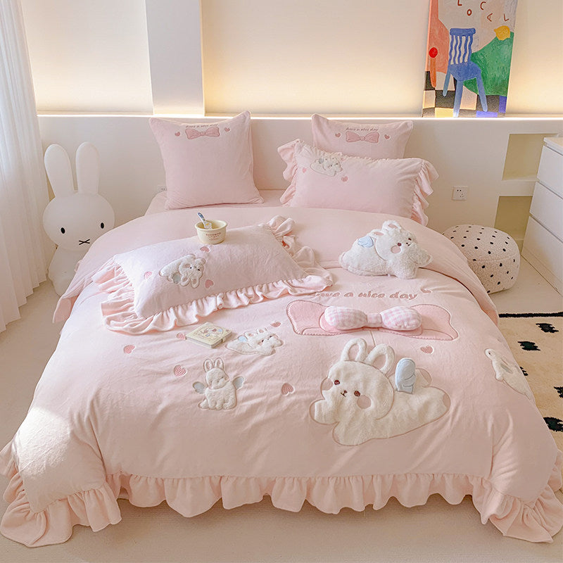 Cute girly bed sheet set of four
