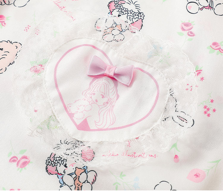 Kawaii Pink Lace Pajamas