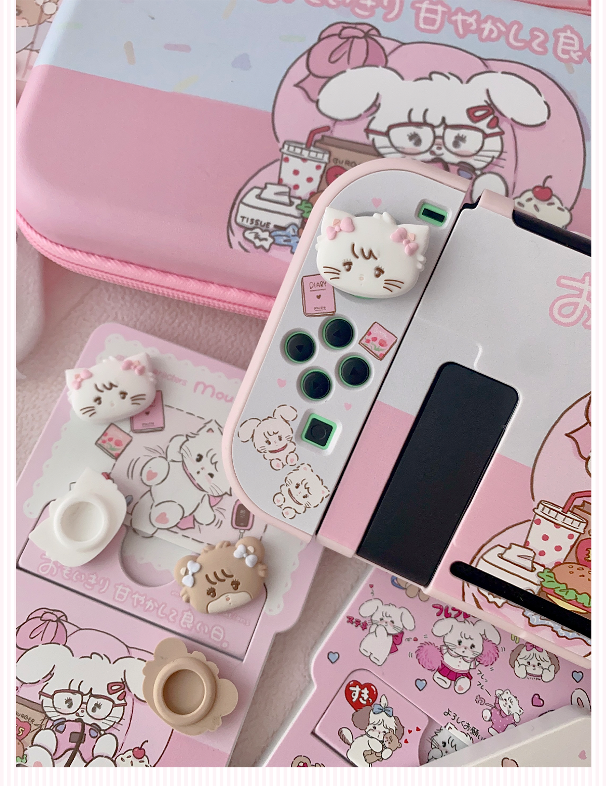kawaii switch rocker cap silicone handle key cap
