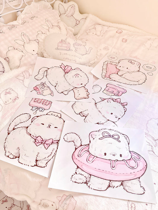 kawaii decorative glass static sticker
