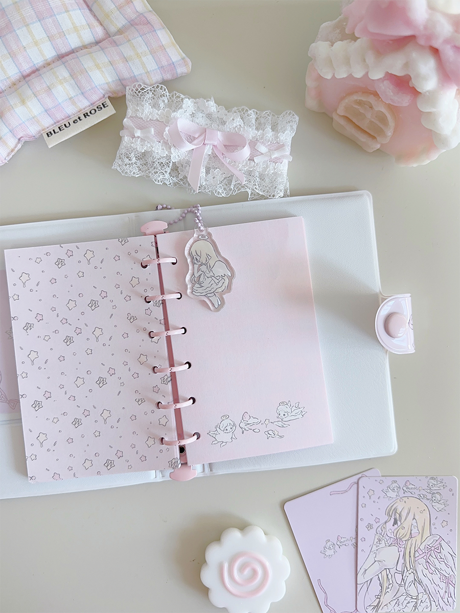 kawaii angel heart versatile and cute A7 loose-leaf ledger