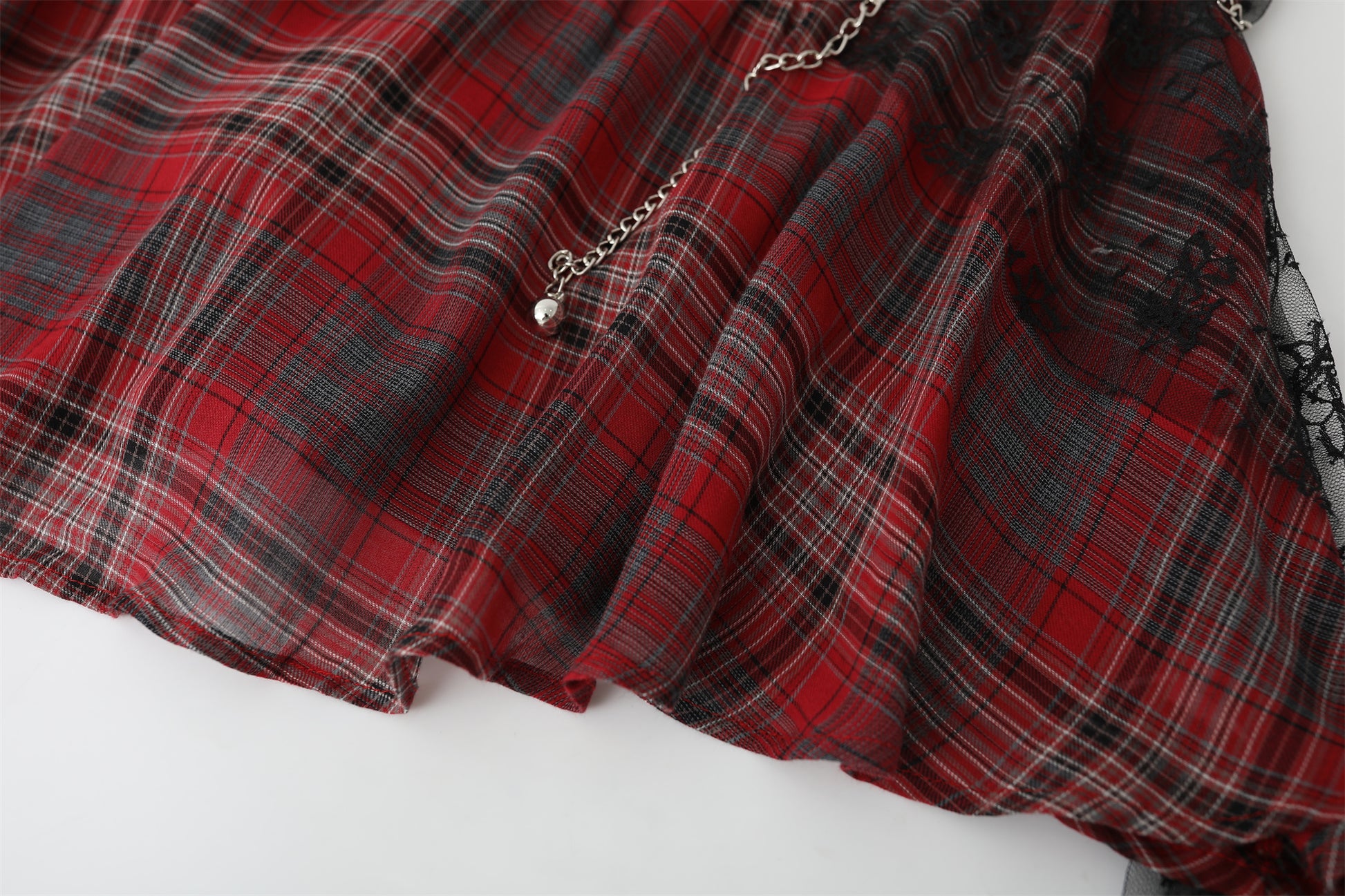 Grunge Punk Red Plaid Dress