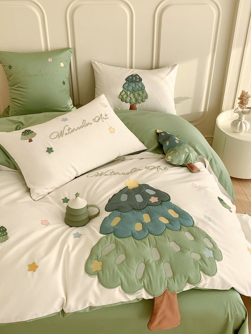 Christmas cotton bedding four-piece set