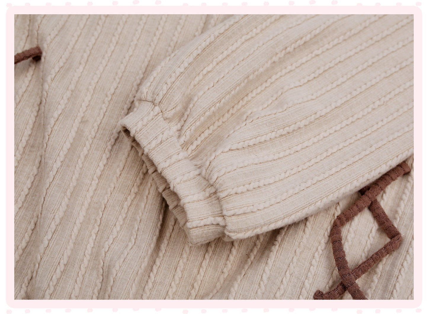 brown plaid bow kawaii jumper