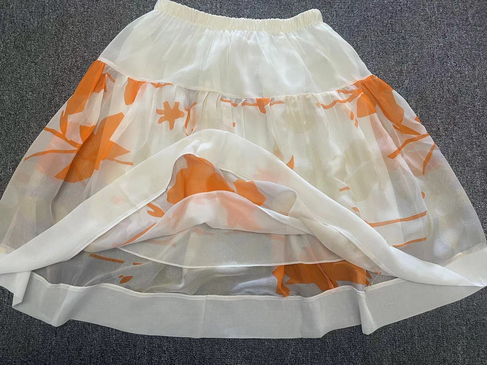 Silk Double Layer Skirt